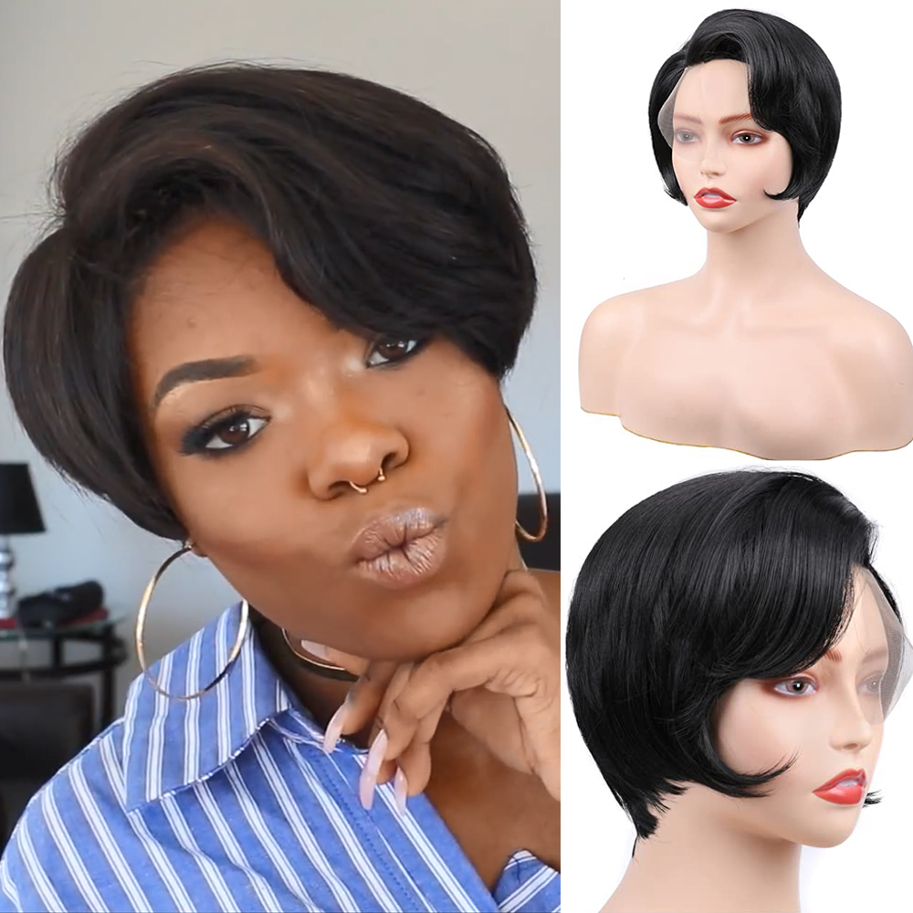 Jewtribute Hair®|Short Bob Synthetic Lace Wigs 