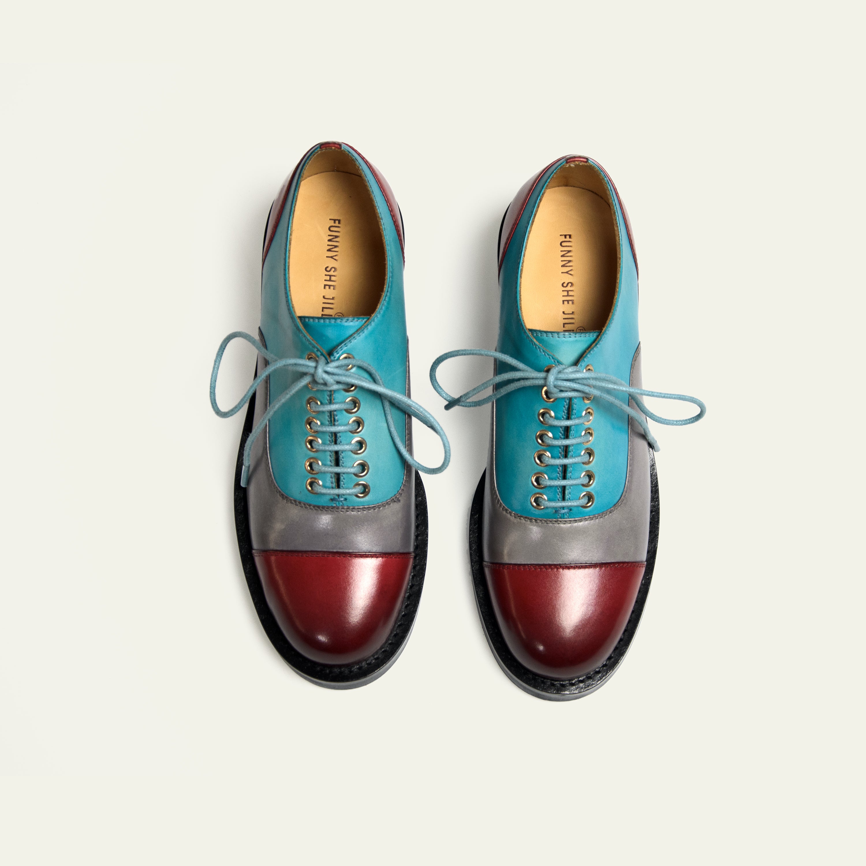 Multicolor Oxford Shoes Women Brogues Vintage Shoes