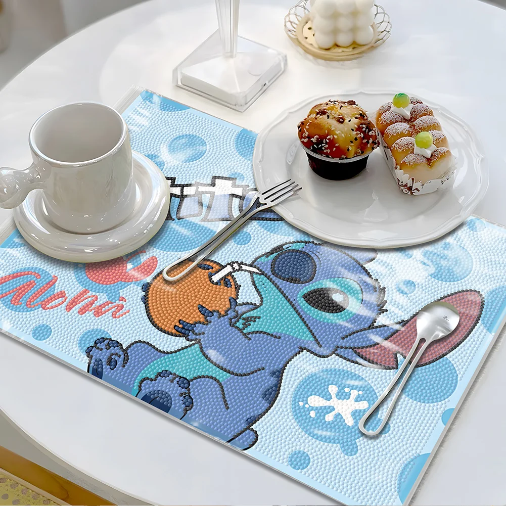 DIY Stitch Diamond Painting Placemat Diamond Crafts Projects for Kids Adults