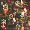 6pcs/set DIY Diamond Special Shape Pearl Art Hanging Wooden Christmas Tree Ornament Kit