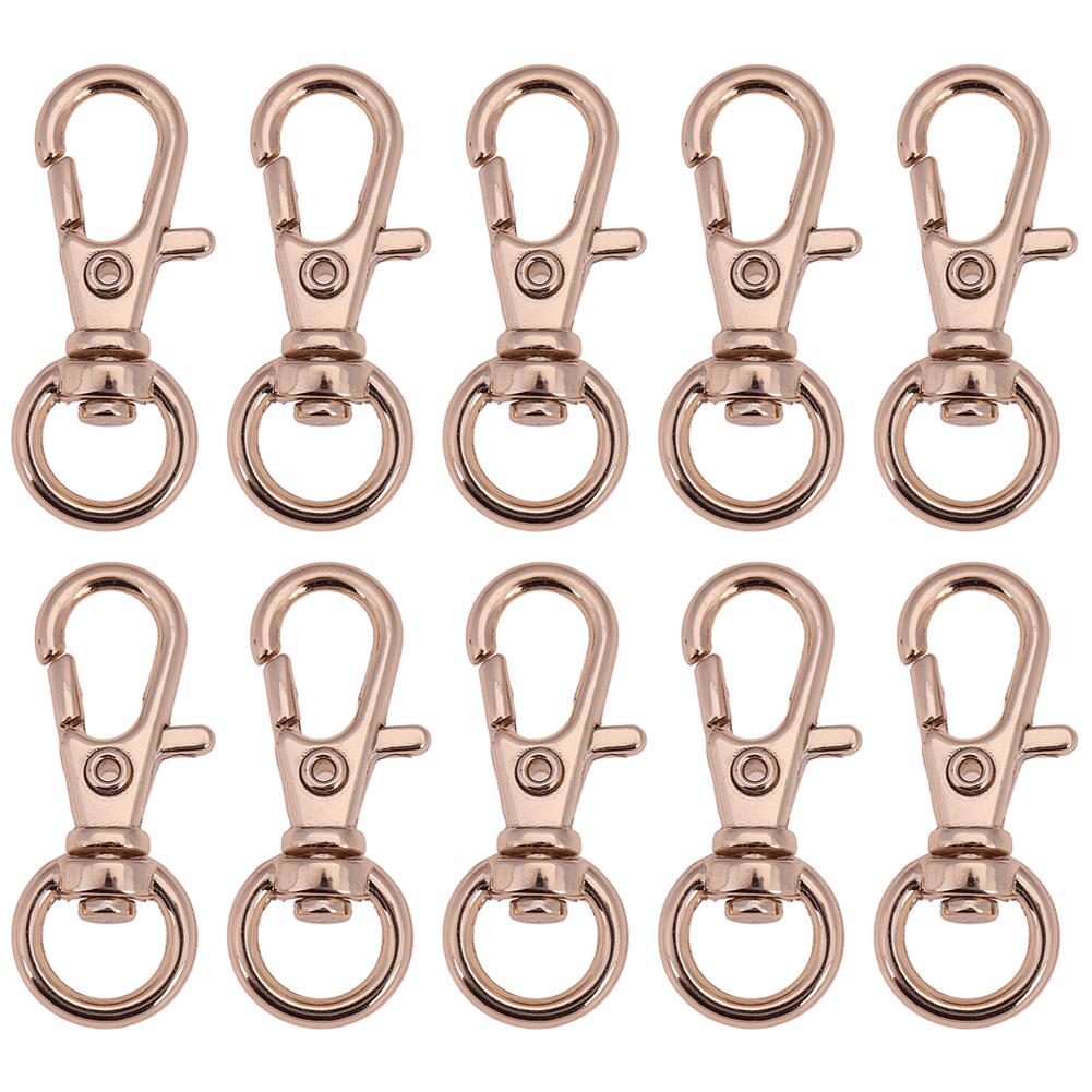 

10pcs/Set Alloy Swivel Clips Snap Hooks Lobster Clasp Key Chain, Champagne, 501 Original