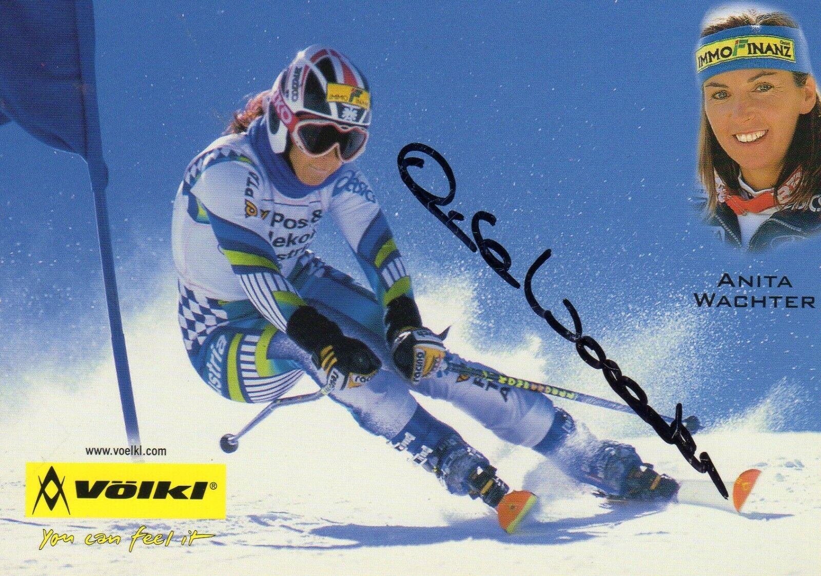 ANITA WACHTER AUTOGRAPH, SKIER, WINTER SPORTS