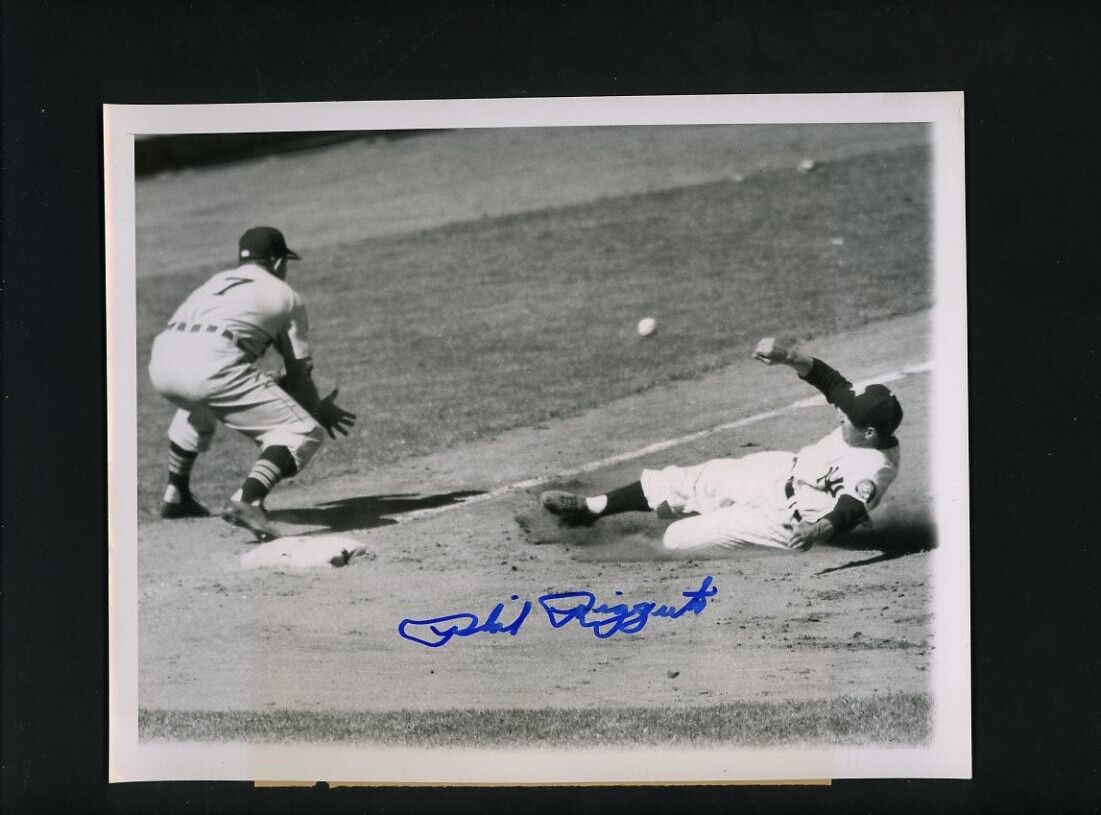 Phil Rizzuto SIGNED Autographed 1952 Press Photo Poster painting from Rizzuto estate Yankees