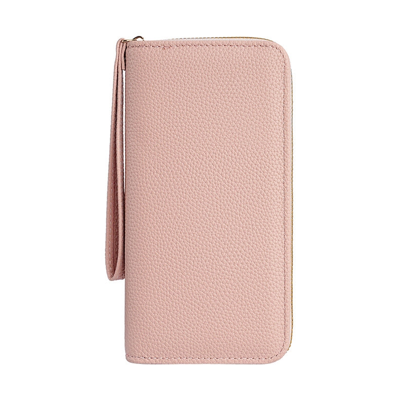 Women’s Solid Color Pu Leather Zipper Wallets