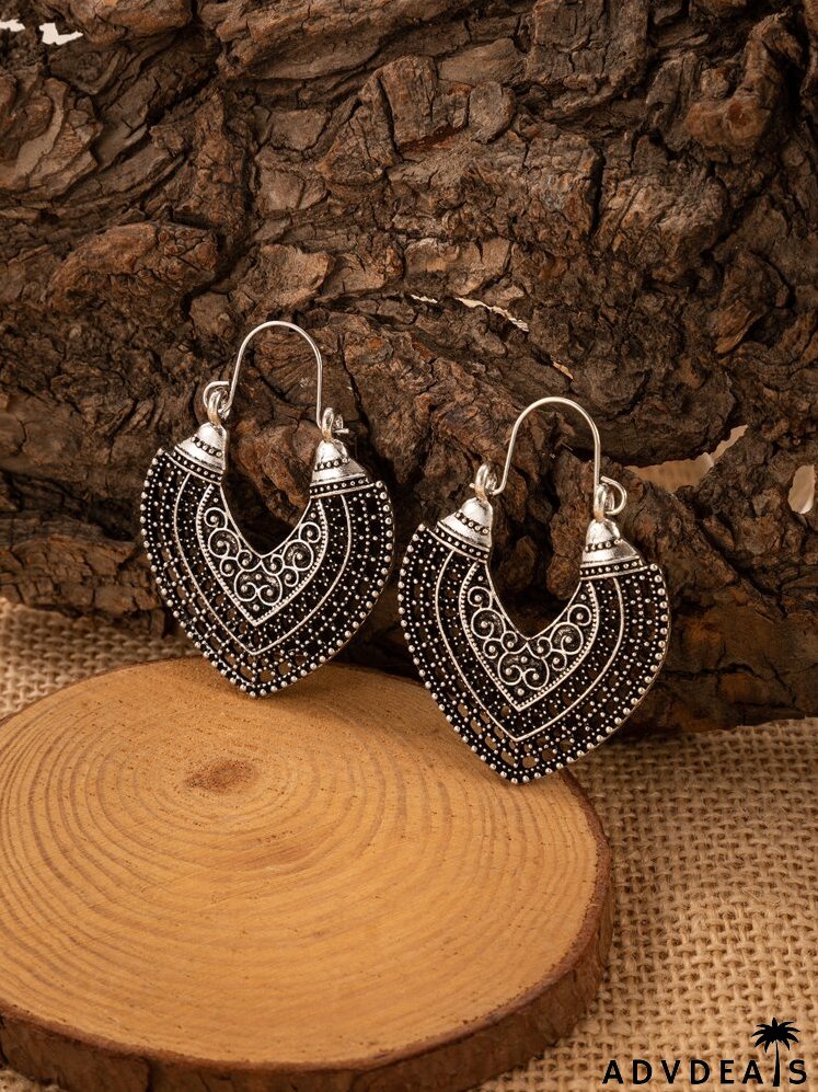 Hollow Out Hoop Earrings