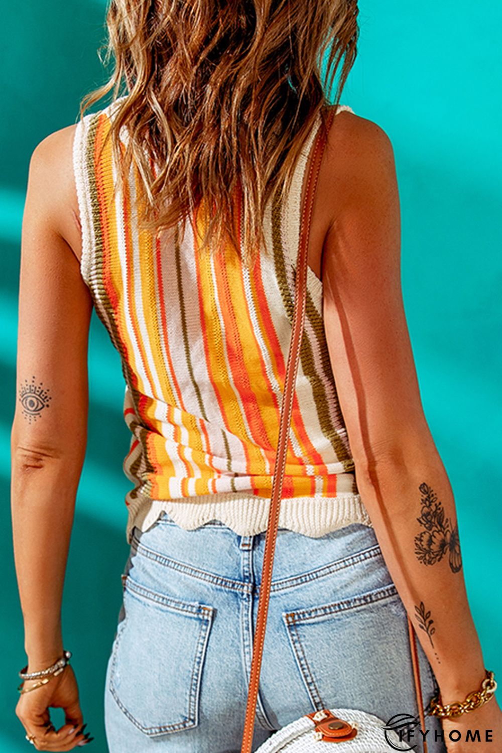 Multicolor Striped Knit Tank | IFYHOME