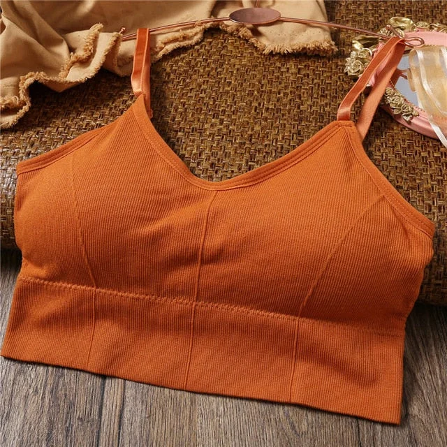 Women Tank Crop Top Sexy Female Underwear Seamless Crop Tops  Lingerie Femme Strap Adjustable Camisole Street Fashion Woman Top