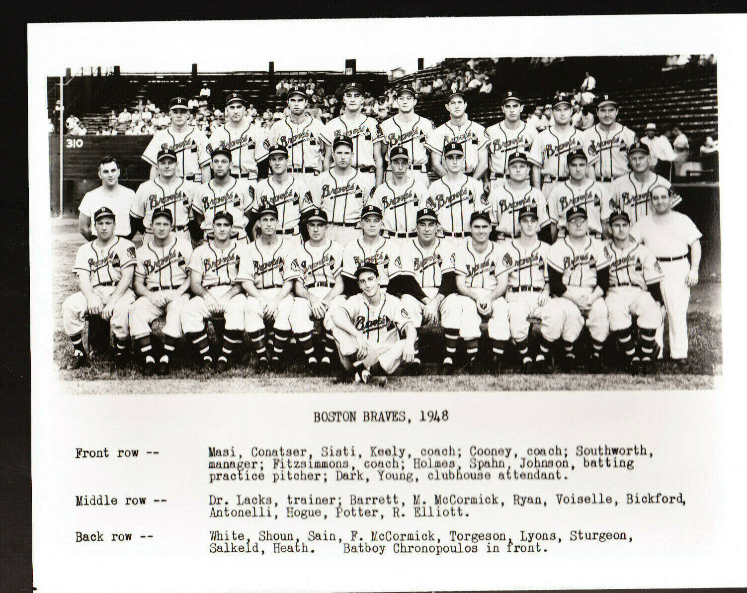 2 LOT 1948 WORLD SERIES TEAM Photo Poster paintingS 8X10 CLEVELAND INDIANS BOSTON BRAVES