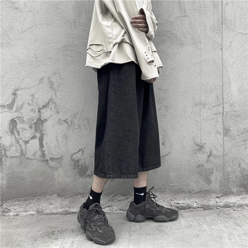 Wide Leg Jeans Women Summer Thin Korean Style Fashion Calf-length Baggiest Ins Loose Washed Ladies Oversize All-match Streetwear