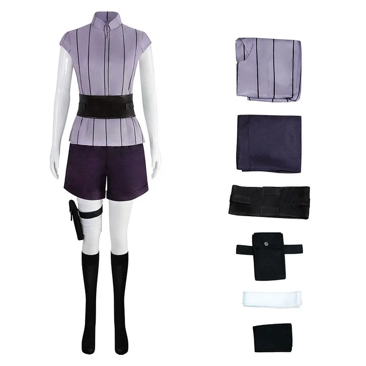  【Wetrose】Hyuga Hinata NARUTO Cosplay Costume Anime Game Clothing Suit Wig Full Set