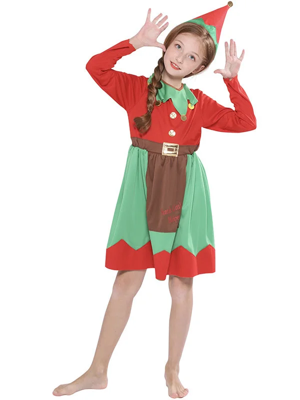 Holiday Elf Costume For Girl-elleschic