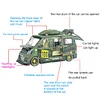 Diecast Metal Model Toy Car-1:24 Scale Model Graffiti Sprinter Van Car with Sound and Light