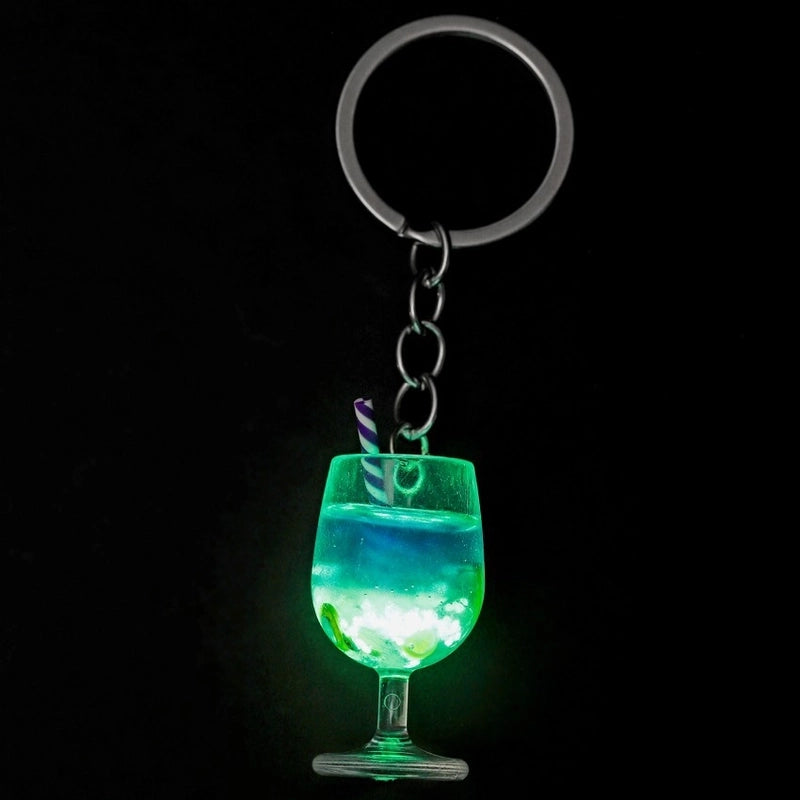 Minimalist Drink Cup Plastic Unisex Bag Pendant Keychain