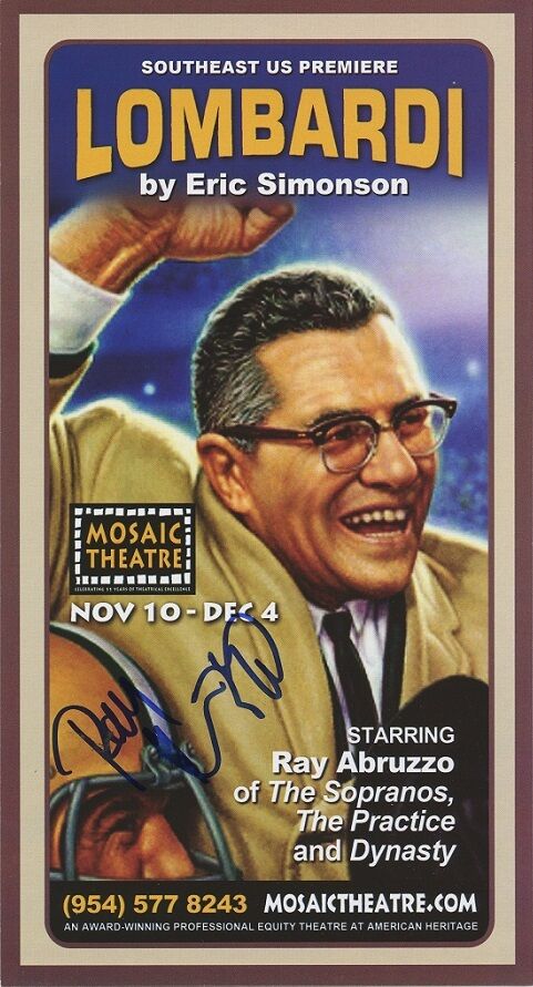 RAY ABRUZZO Signed Promo - LOMBARDI