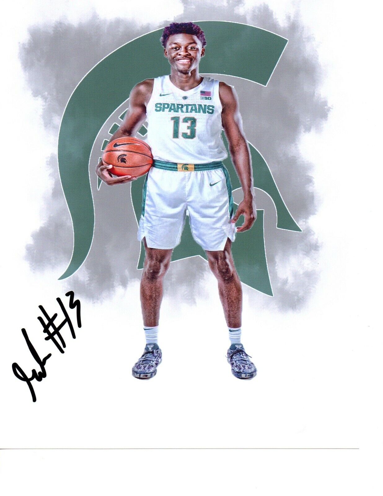 Gabe Brown Michigan State Spartans hand autographed signed 8x10 Photo Poster painting edit!