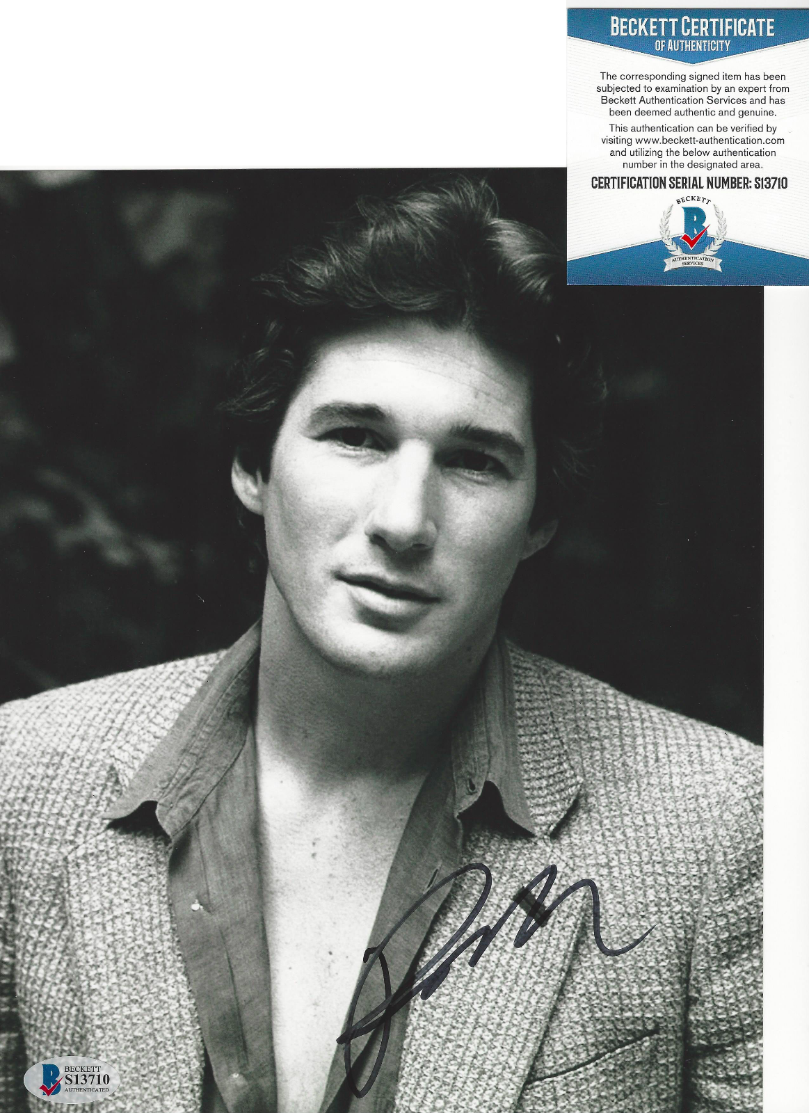 RICHARD GERE SIGNED AUTHENTIC 'PRETTY WOMAN' 8X10 Photo Poster painting 7 PROOF BECKETT COA BAS