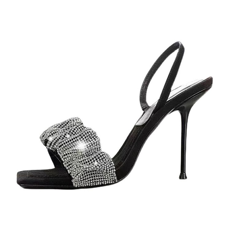 2022 Star Style Luxury Rhinestones Women Sandals Elegant Stiletto High Heels Slingback Gladiator Sandals Summer Party Prom Shoes - Shop Trendy Women's Fashion | TeeYours