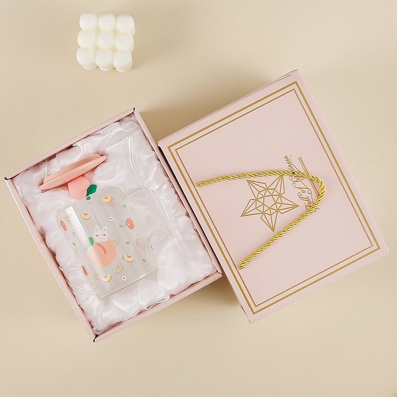 Casual Flower Glass Water Bottles 1 Piece