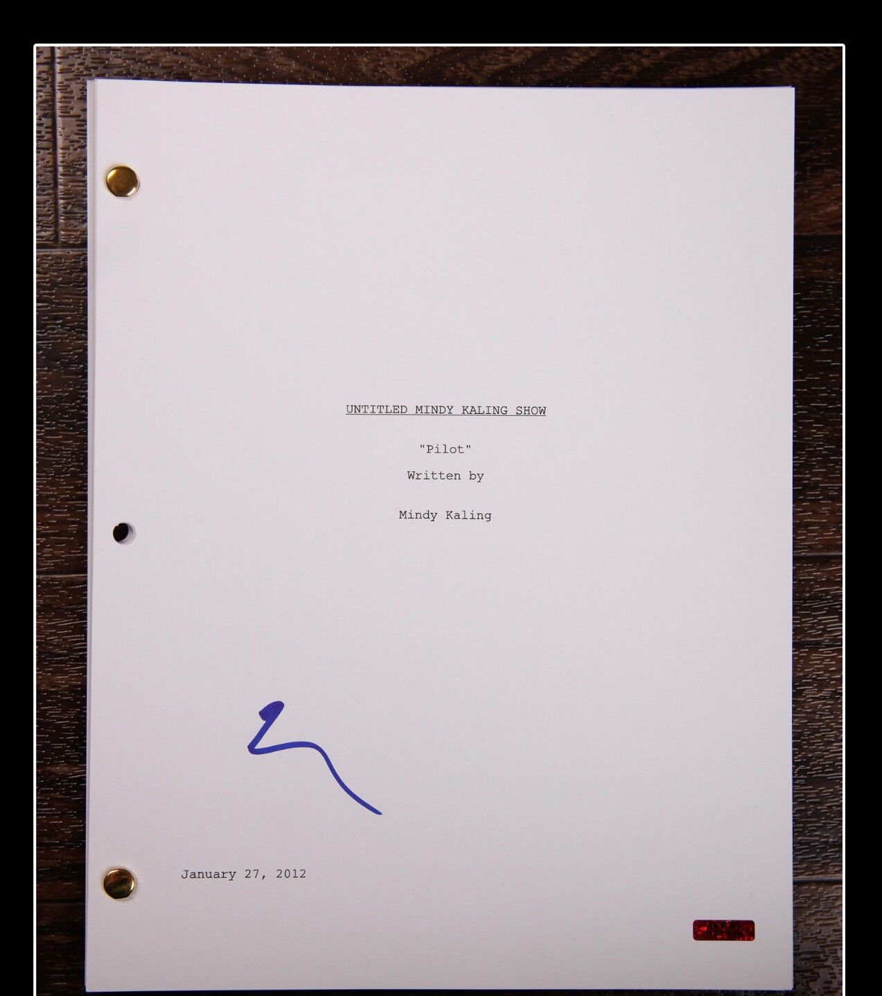 GFA The Mindy Project * MINDY KALING * Signed Full TV Script AD3 COA