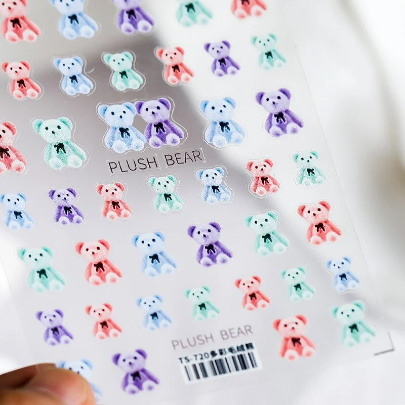 Churchf hop Style Grimace Black Style Stickers for Nails Butterfly Cartoon Animal Foil for Nails Sticker Art Decorations-Nail Inspo