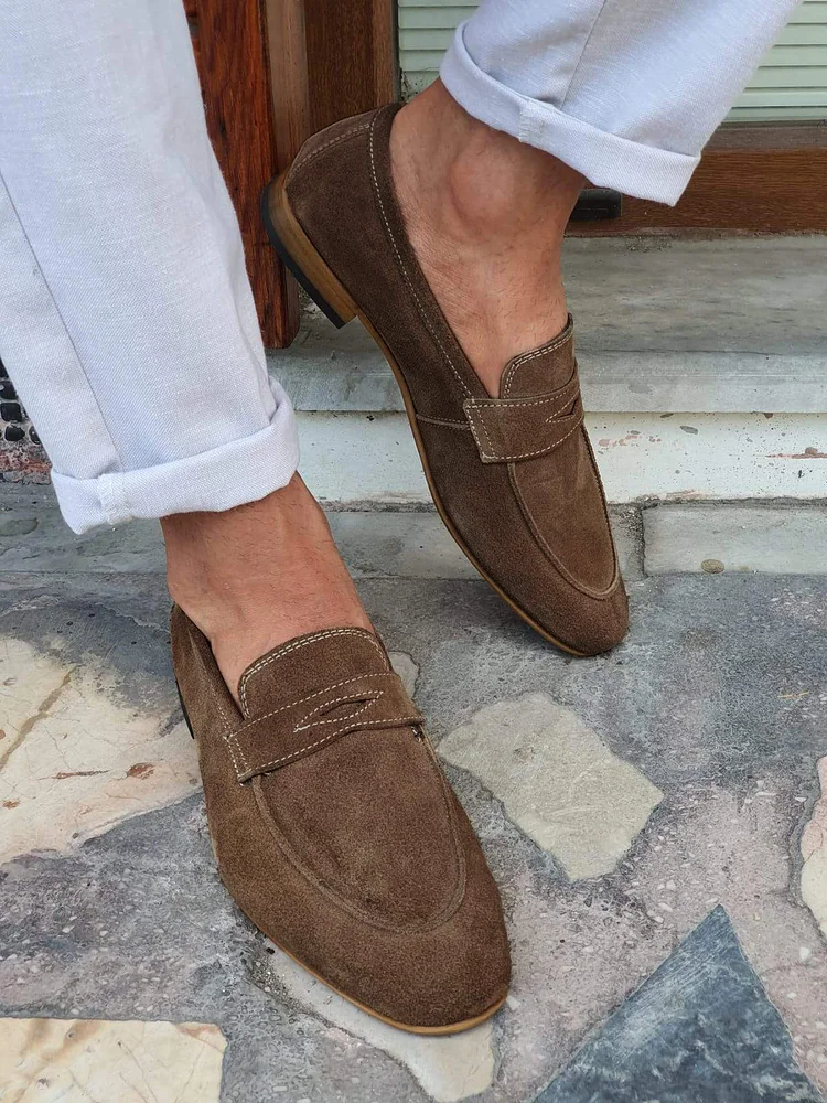 Jackson Suede Penny Loafers