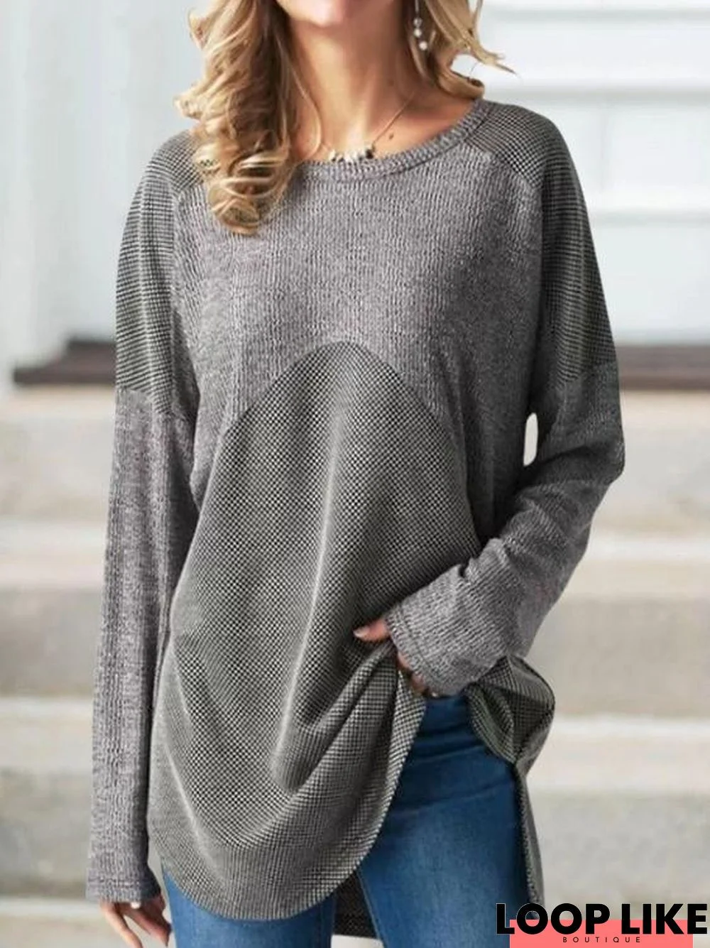 Women Round Neck Casual Tops