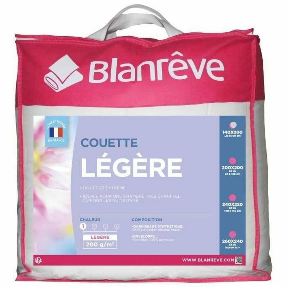 Duvet Blanreve White 200 g/m&sup2; 140 x 200 cm