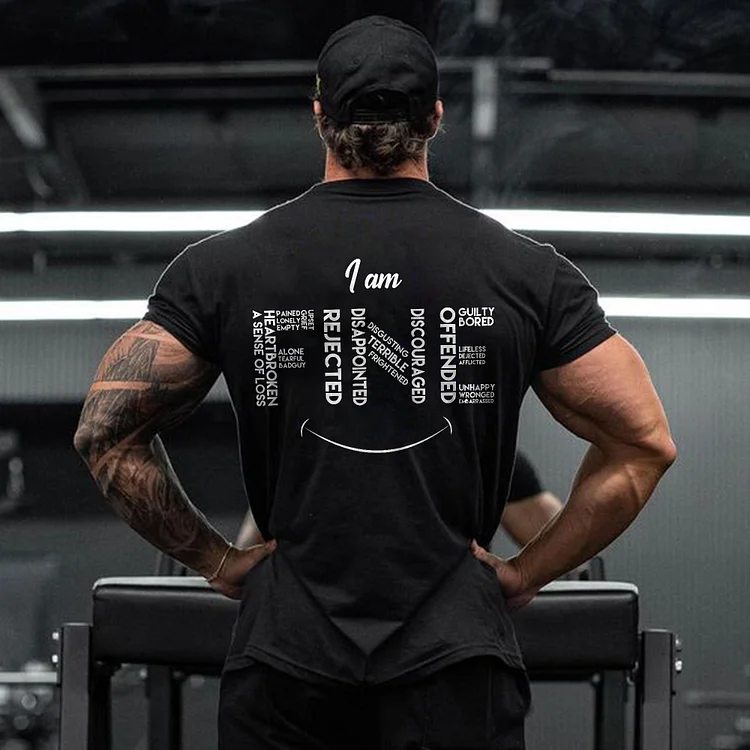 I Am Fine Printed Men's T-shirt Printed Men's T-shirt