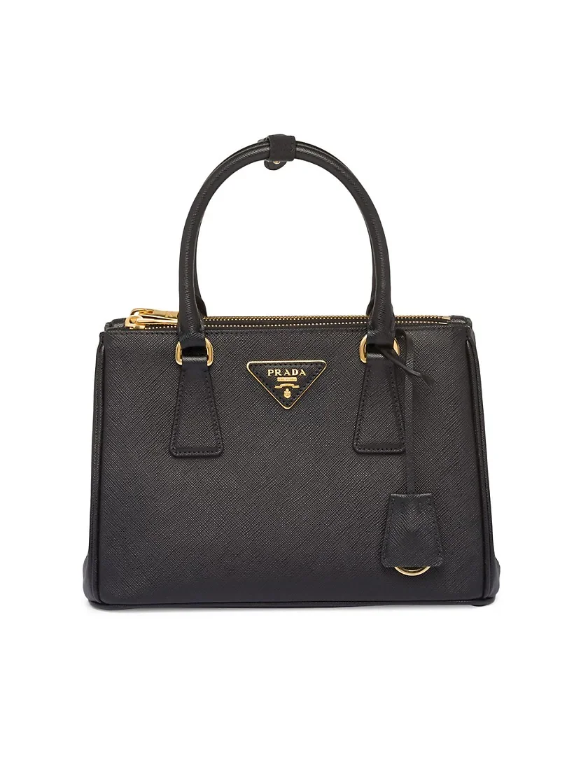 Prada Small Galleria Saffiano Leather Bag black