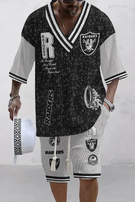 Las Vegas Raiders Limited Edition Top And Shorts Two-Piece Suits