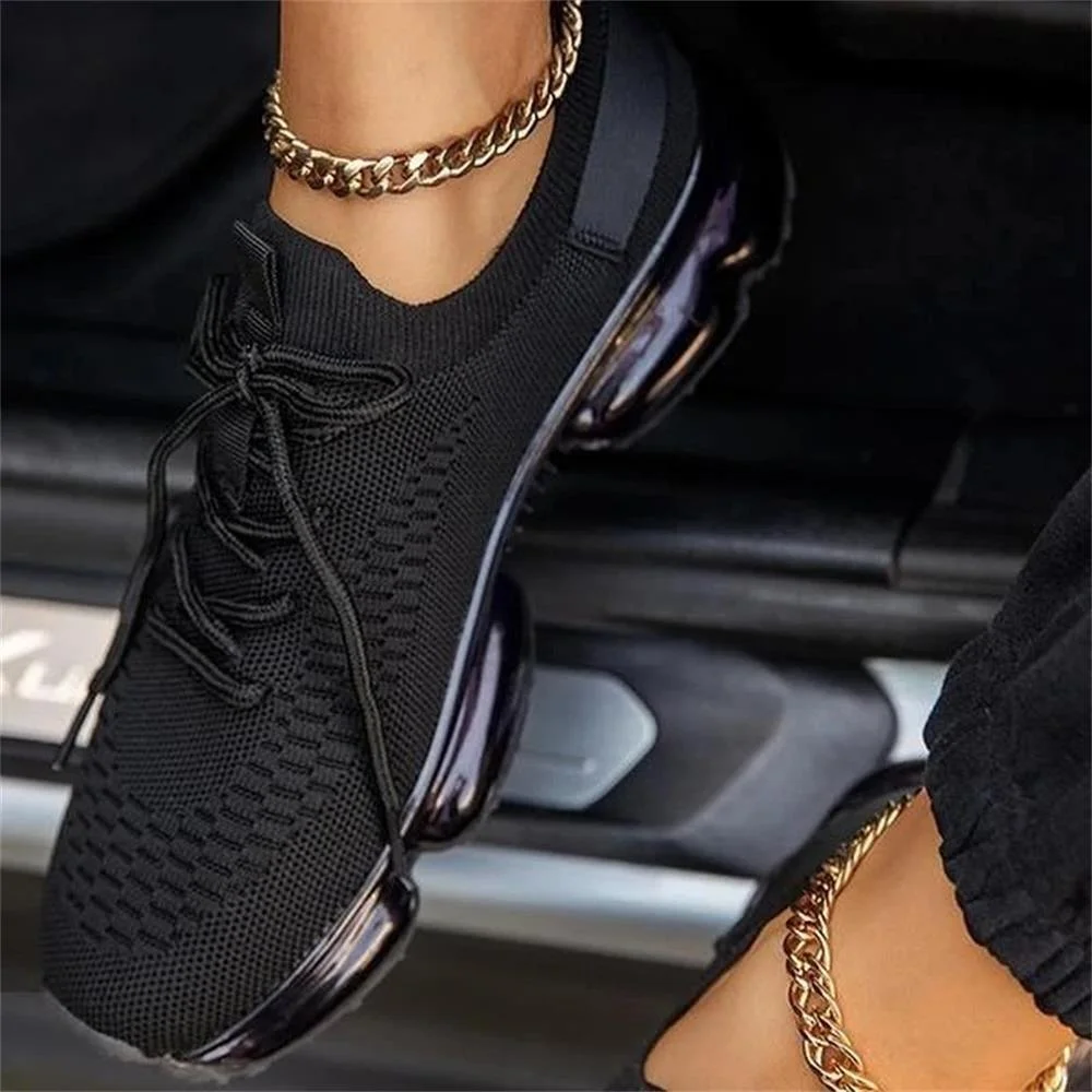 Vstacam 2022 Women Breathable Sneakers Color Matching Mesh Lace Up Ladies Casual Shoes Outdoor Flat Sport Vulcanized Shoes