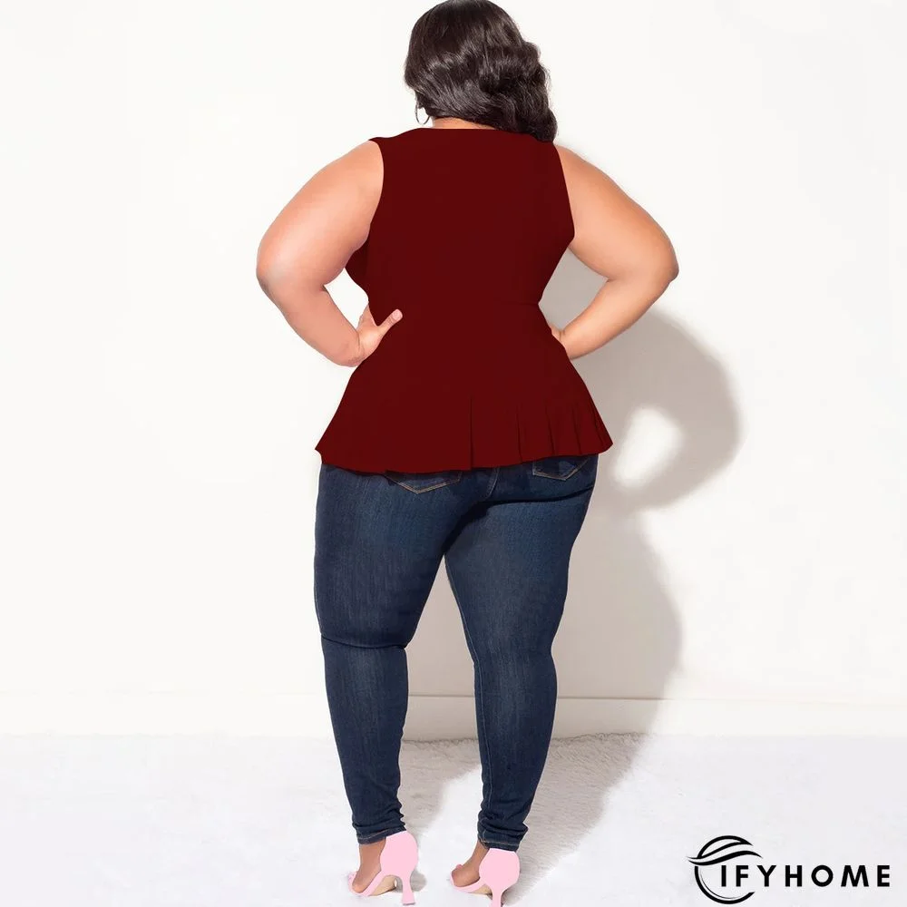 Solid Color V Neck Sleeveless Tie Fashion Summer T-Shirt Top | IFYHOME