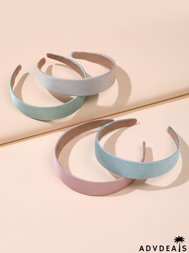 4pcs Simple Plain Headband
