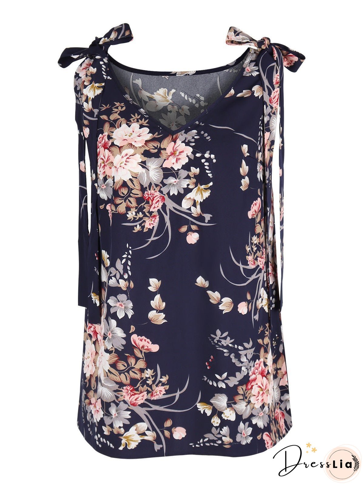 Women's Tank Tops Casual Floral Print V-Neck Sleeveless Tank Top