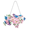 5D DIY Special Shaped Diamond Painting Christmas Hanging Wreath With Lamp String Kit