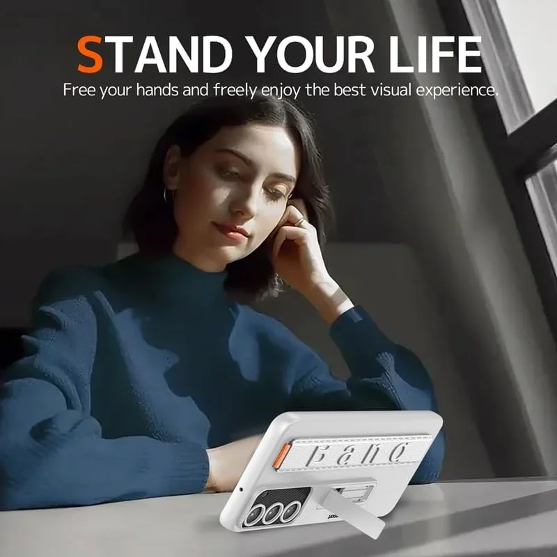 Suitable for S26 Ultra phone case, ultra-thin stand, elastic wrist strap, precision hole, shockproof protective case