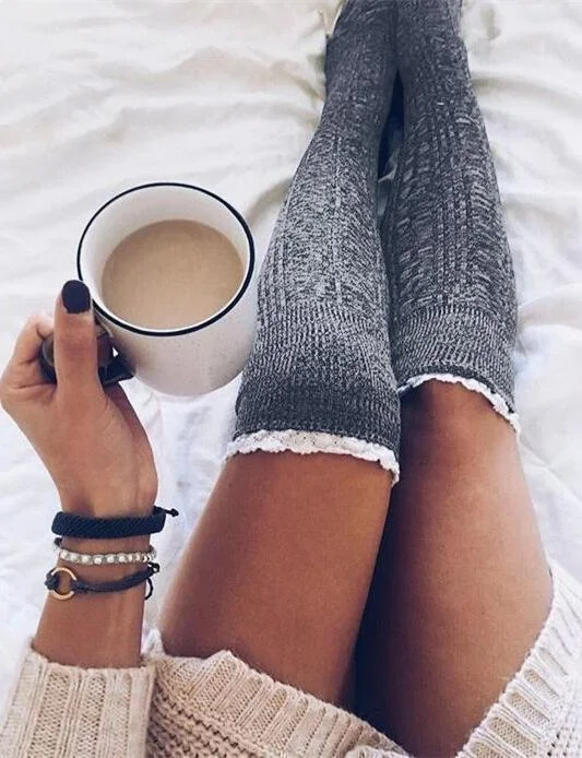 Knit Over Knee Long Thigh High Socks