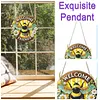 4Pcs Diamond Painting Insects and Flowers Window Pendants Suncatcher Hanging Kits for Home Porch Farmhouse