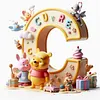 （Multi-Style)Winnie the Pooh's 26 Alphabet-Full Round Diamond Painting 30*30CM