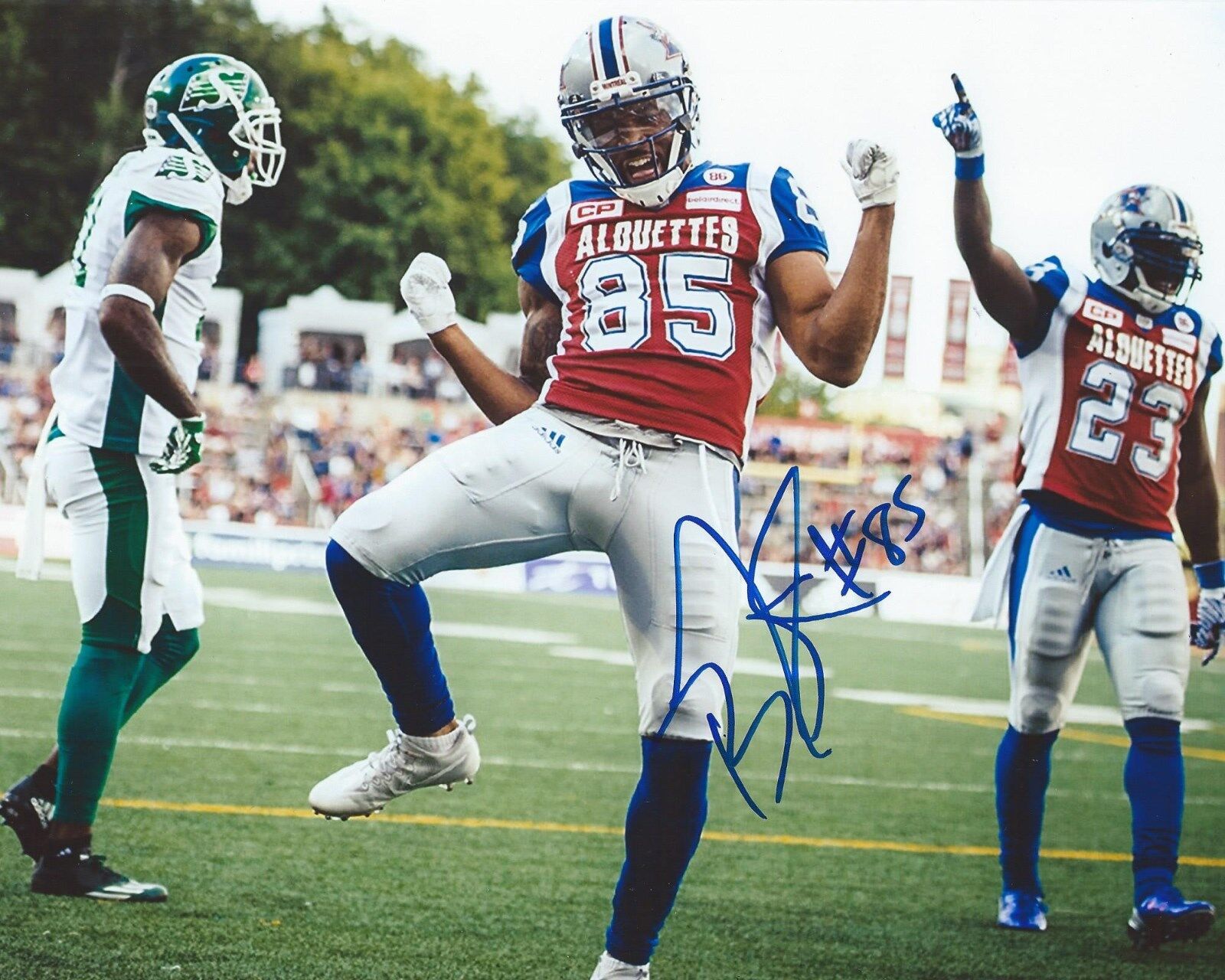 BJ B.J. Cunningham Signed 8x10 Photo Poster painting Montreal Alouettes Autographed COA