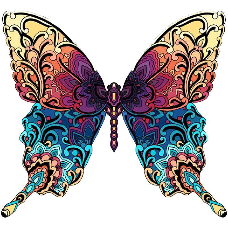Jeffpuzzle™-JEFFPUZZLE™ Colorful butterfly  Jigsaw Puzzle