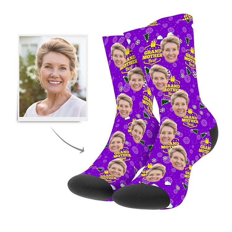 Christmas Custom Grand Mother Socks