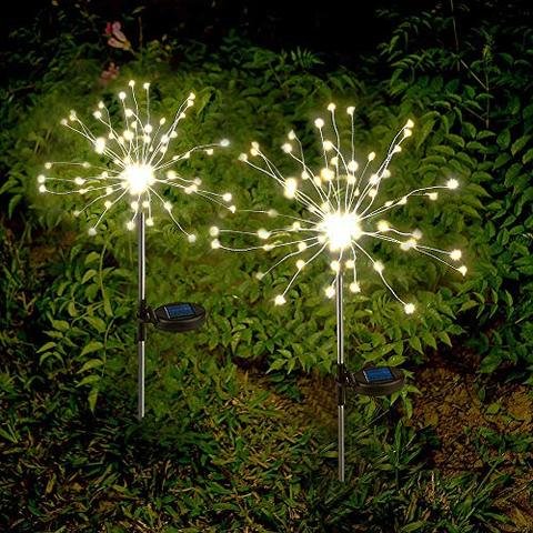 Luz de fuegos artificiales solares