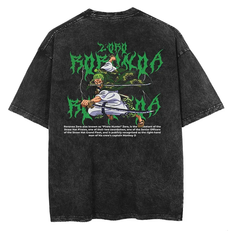 RORONOA ZORO 2 SIDED VINTAGE TEE