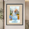 Diamond Painting -DIY Round Drill Silver-Haired Mermaid(50x60cm)