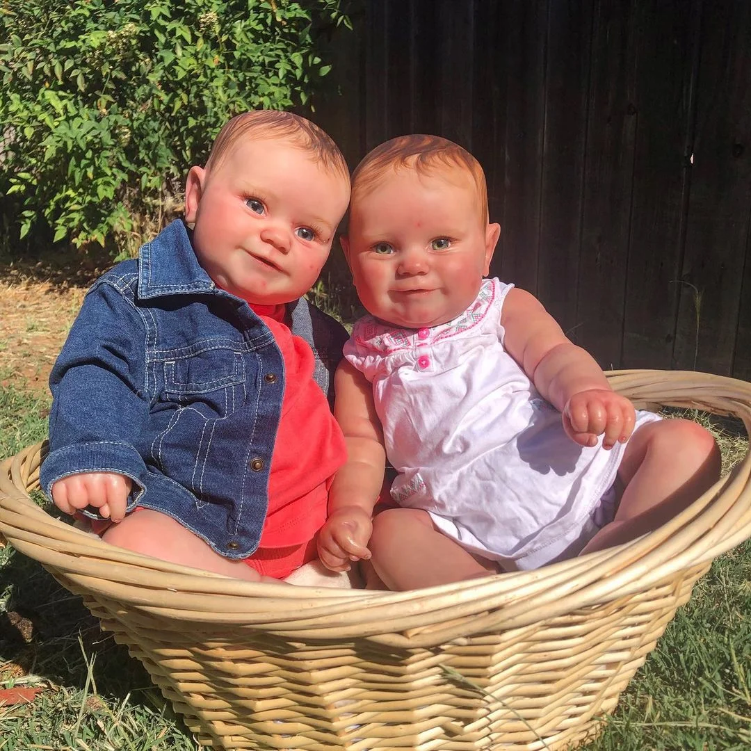 [Newly Reborns]20" Truly Look Real Silicone Smile Reborn Baby Dolls Twin Sisters Allison and Destiny -Creativegiftss® - [product_tag] RSAJ-Creativegiftss®