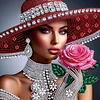 Diamond Painting-DIY Crystal Rhinestone Rose Woman(Box Packaging)