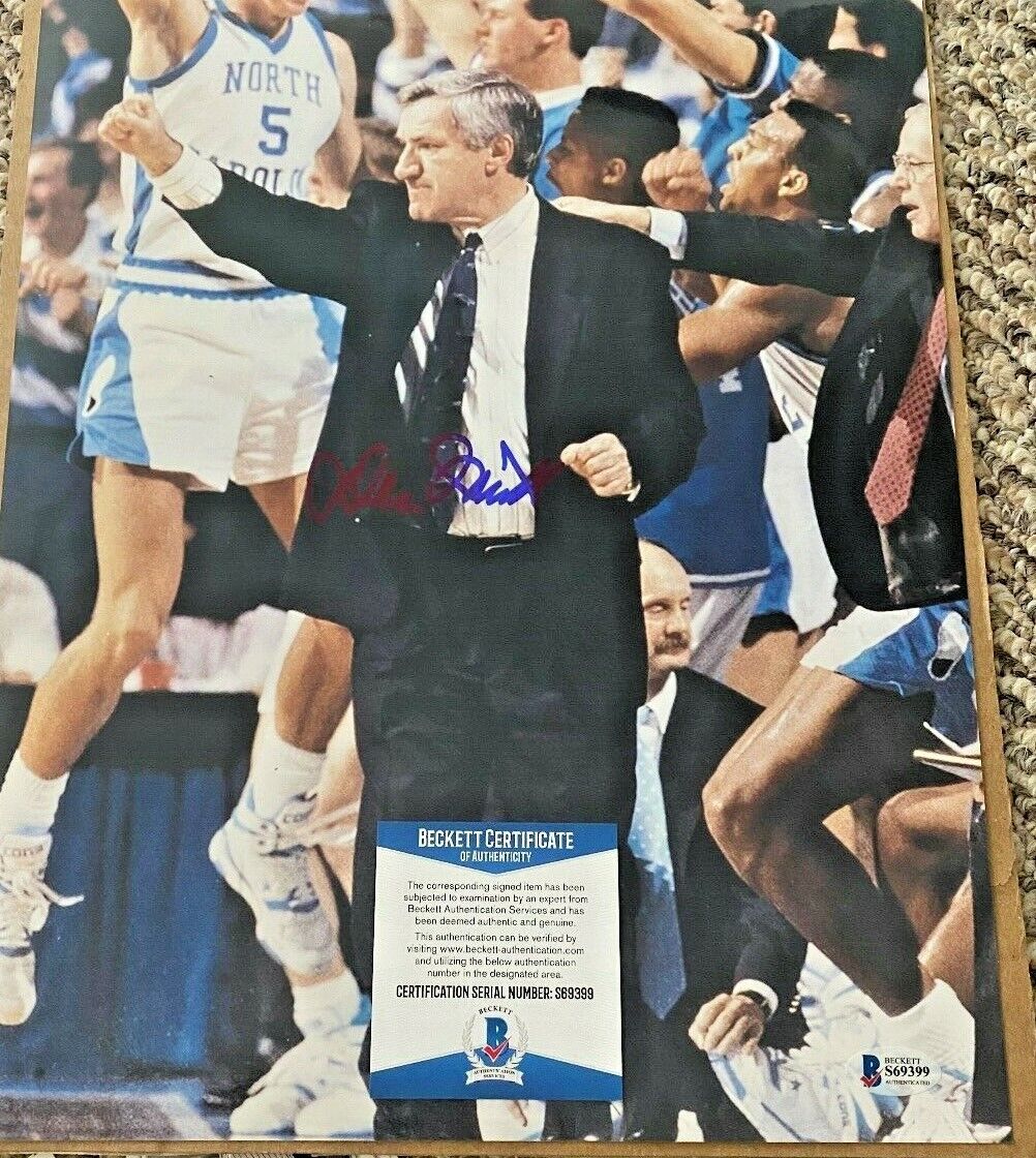 DEAN SMITH SIGNED UNC 11X14 Photo Poster painting BECKETT CERTIFIED