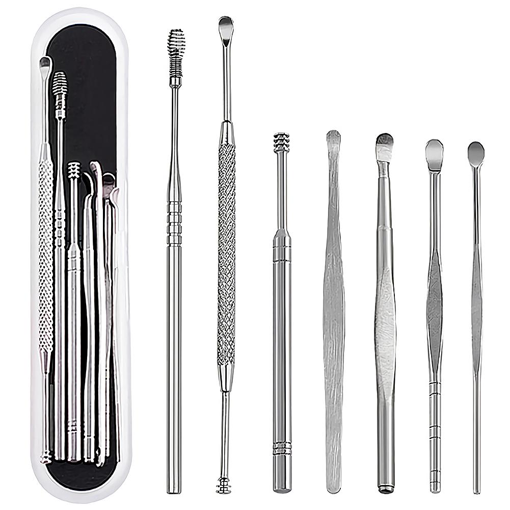 

7pcs/set Stainless Steel Earpick Wax Remover Curette Ear Pick Cleaner Care, 501 Original