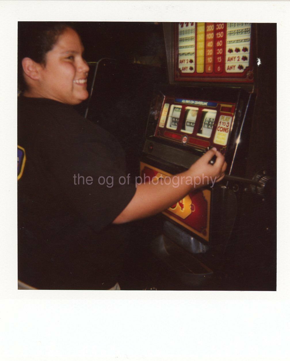 SLOT BOY Vintage POLAROID Found Photo Poster paintinggraph CASINO KID Original COLOR 97 18 TT